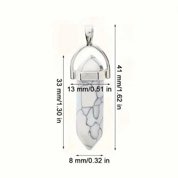 $9 Crystal Gemstone Necklace Pendant Bullet Head Energy Meditation. - Picture 2 of 3